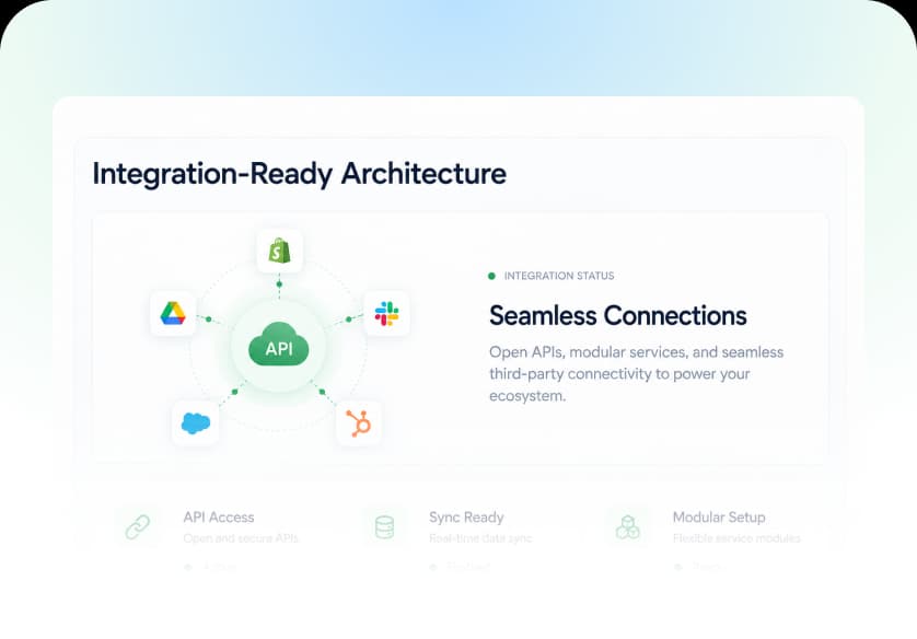 API hub connected to third-party apps
